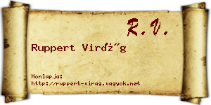 Ruppert Virág névjegykártya